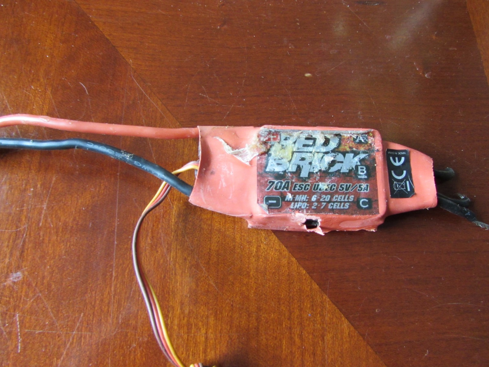 Red Brick 70A Brushless ESC Electronic Speed Controller used, tested!