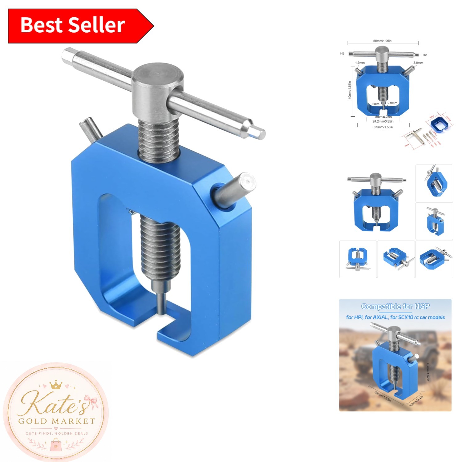 Ergonomic Stainless Steel Gear Puller for RC Vehicles – Lightweight & Durable