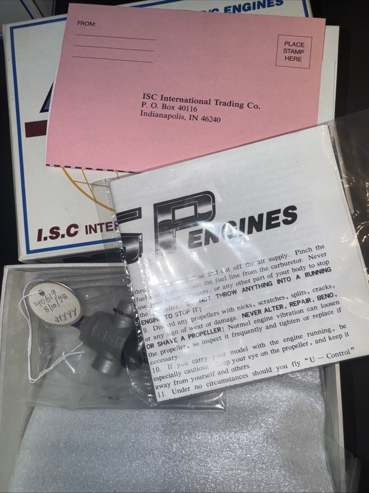 ASP Engine – ASP 108 AS – 108 Red head RC Plane Boat motor – New Vintage ISC