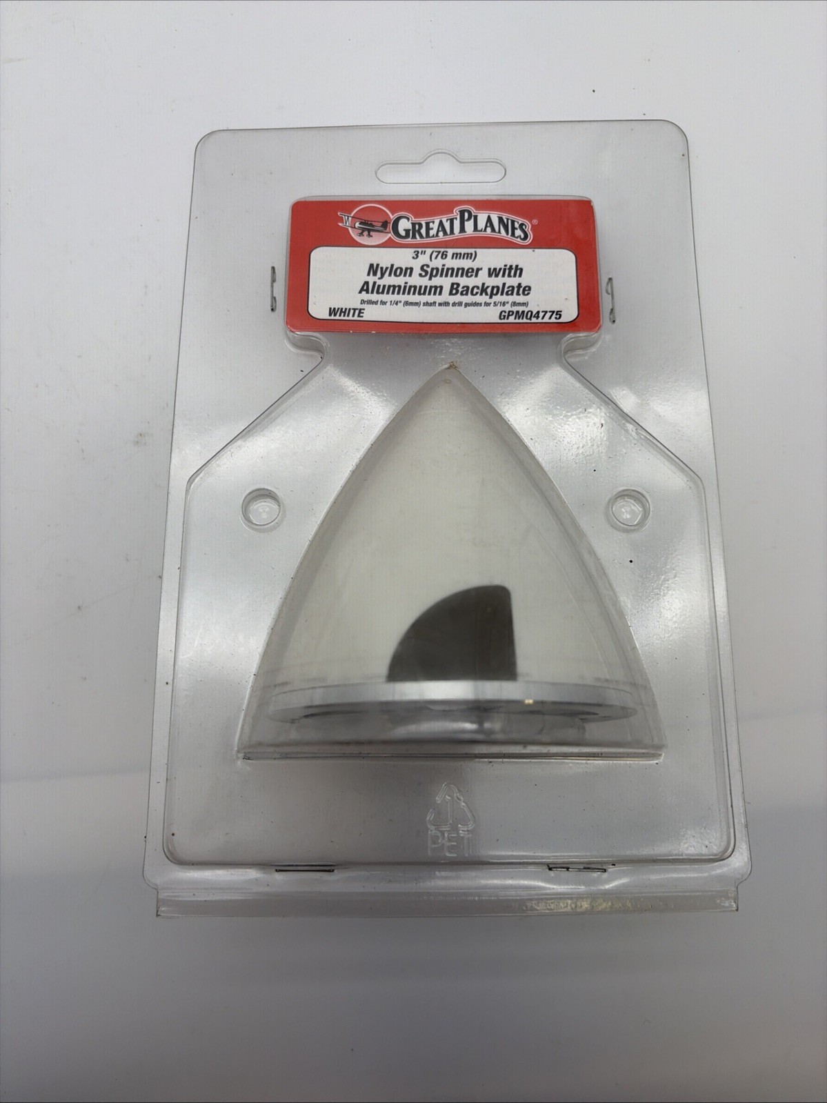 Great Planes 3” 76mm Nylon Spinner W/ Aluminum Backplate GPMQ4775 T13