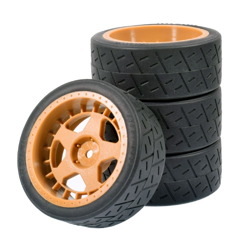 1/10 Onroad Touring Rc Car Wheels & Rubber Tires Set for Tamiya HSP HPI MST FW06