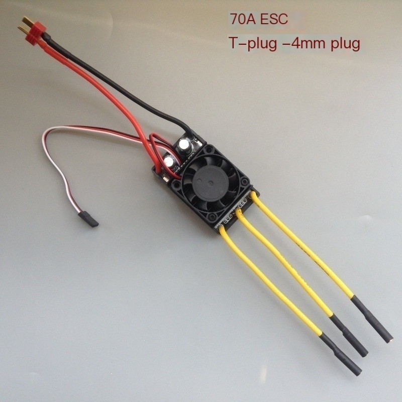 70A Bi-Directional Brushless ESC 2-6S 5V3A BEC 4mm Banana Plugs Air-Cooled