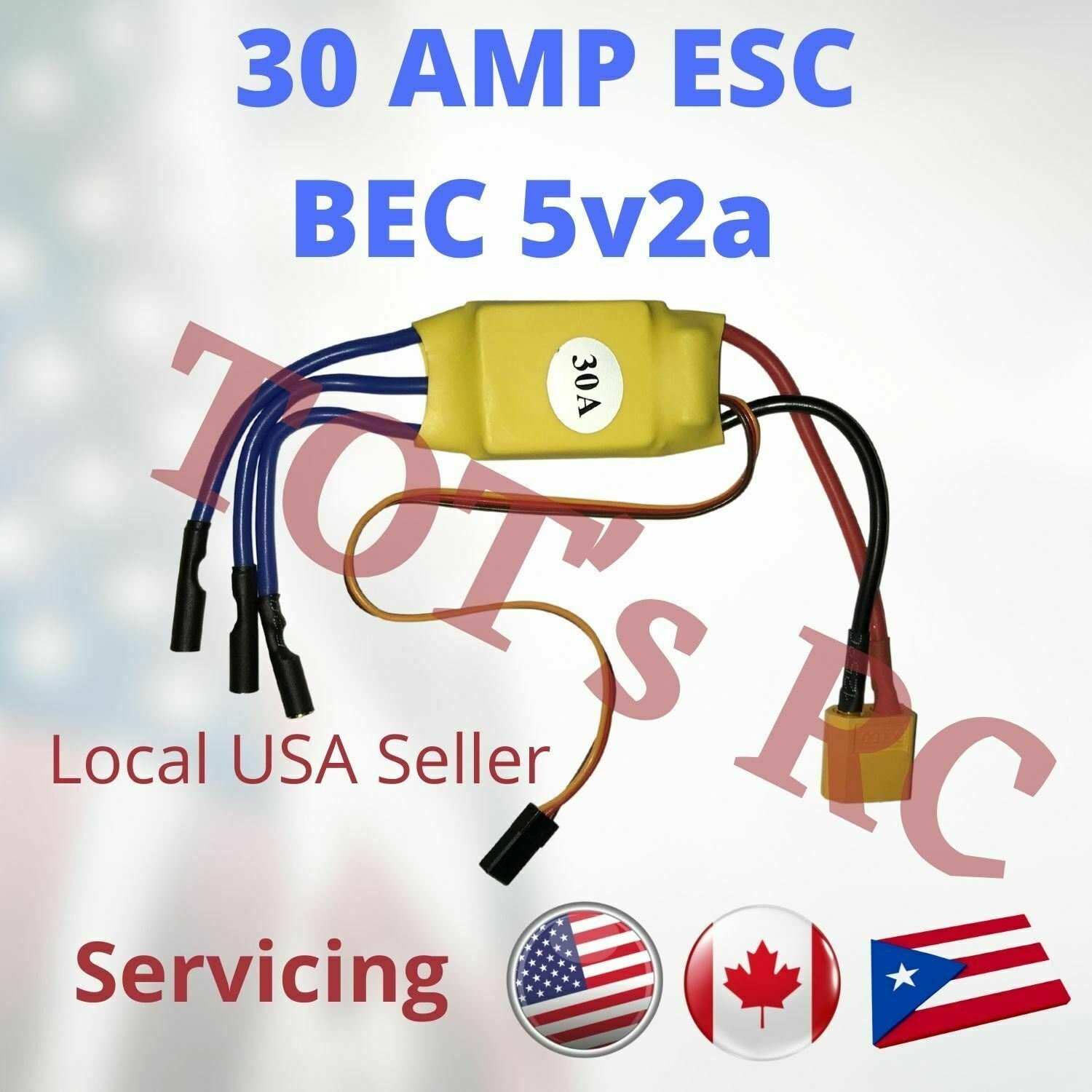 A2212 1000kv-1400kv | 30 AMP ESC 4x MG90s Mini Servo 3s ESC 30a ESC Props 9×6