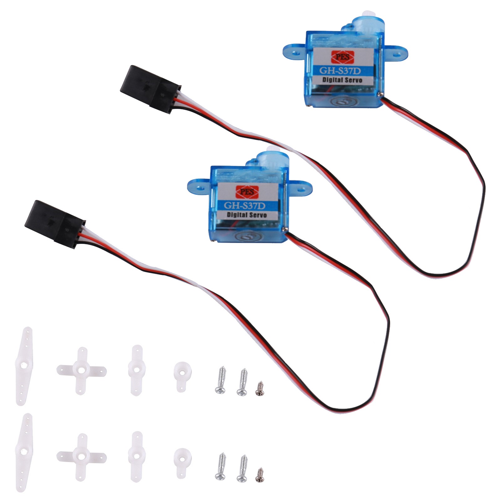 2Pack GH-S37D 3.7g Ultra Micro Digital Coreless Servo For RC Helicopter Boat Car