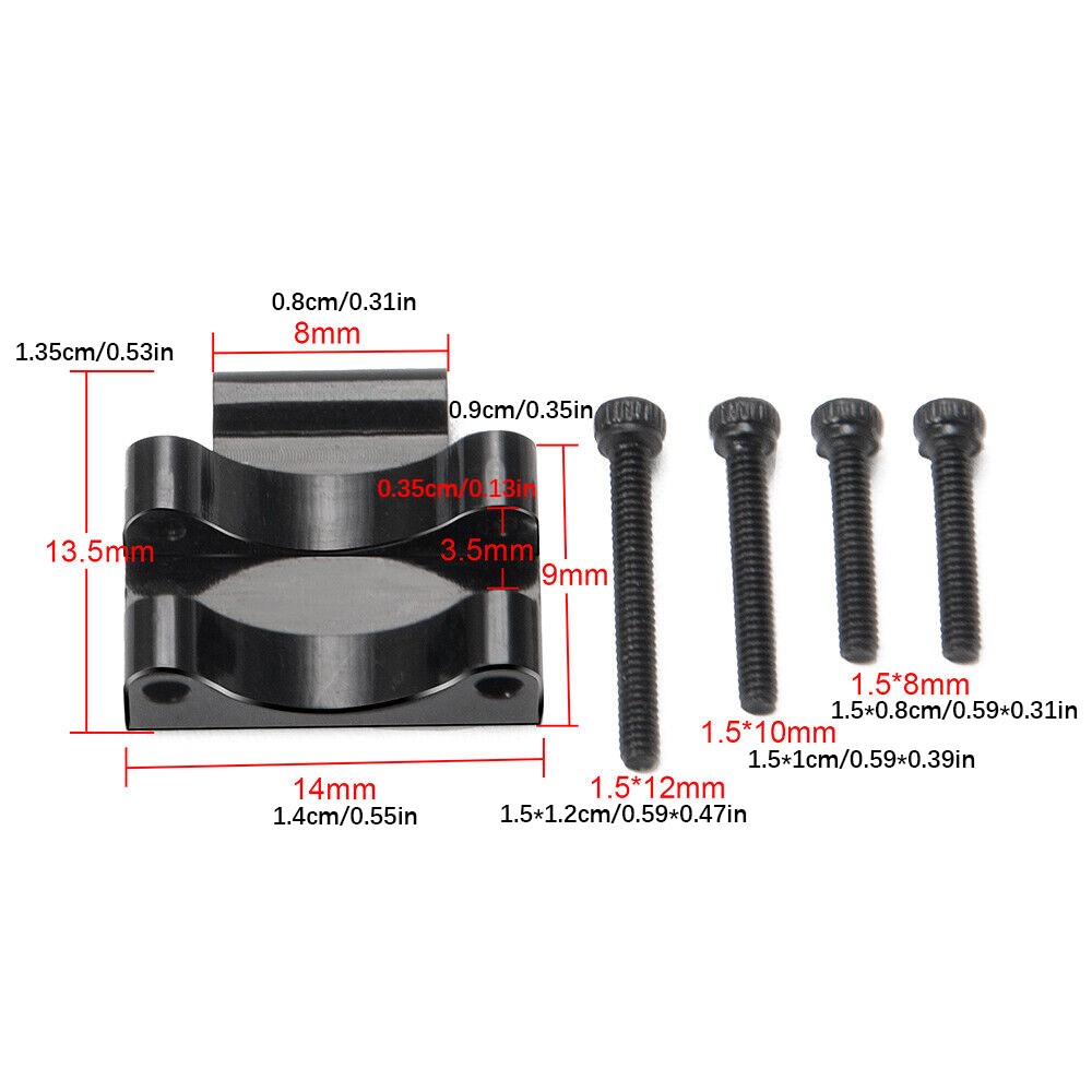 Alloy Rear Axle Truss Upper Link Mount for Axial SCX24 90081 1/24 RC Car Upgrade