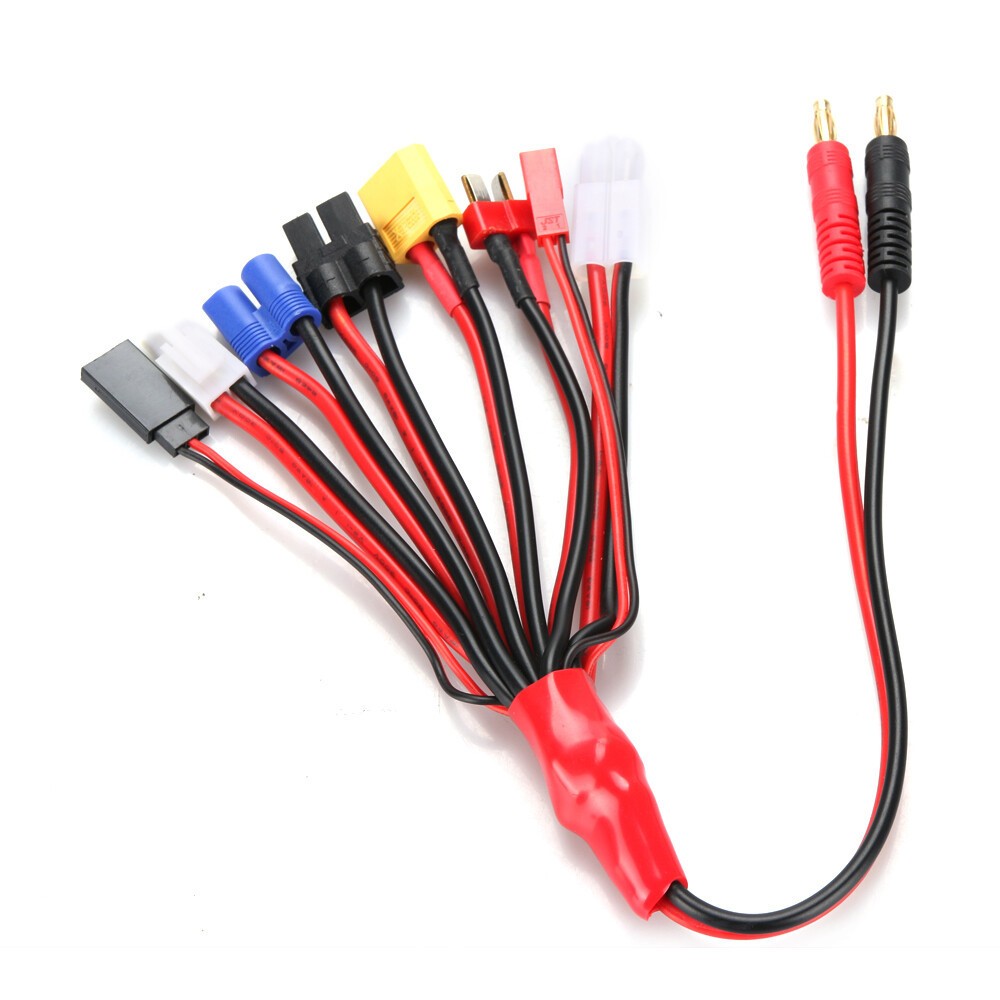 RC Lipo Battery Charger Adapter with 8IN1 Multi Plug Squid Charger Convert Cable