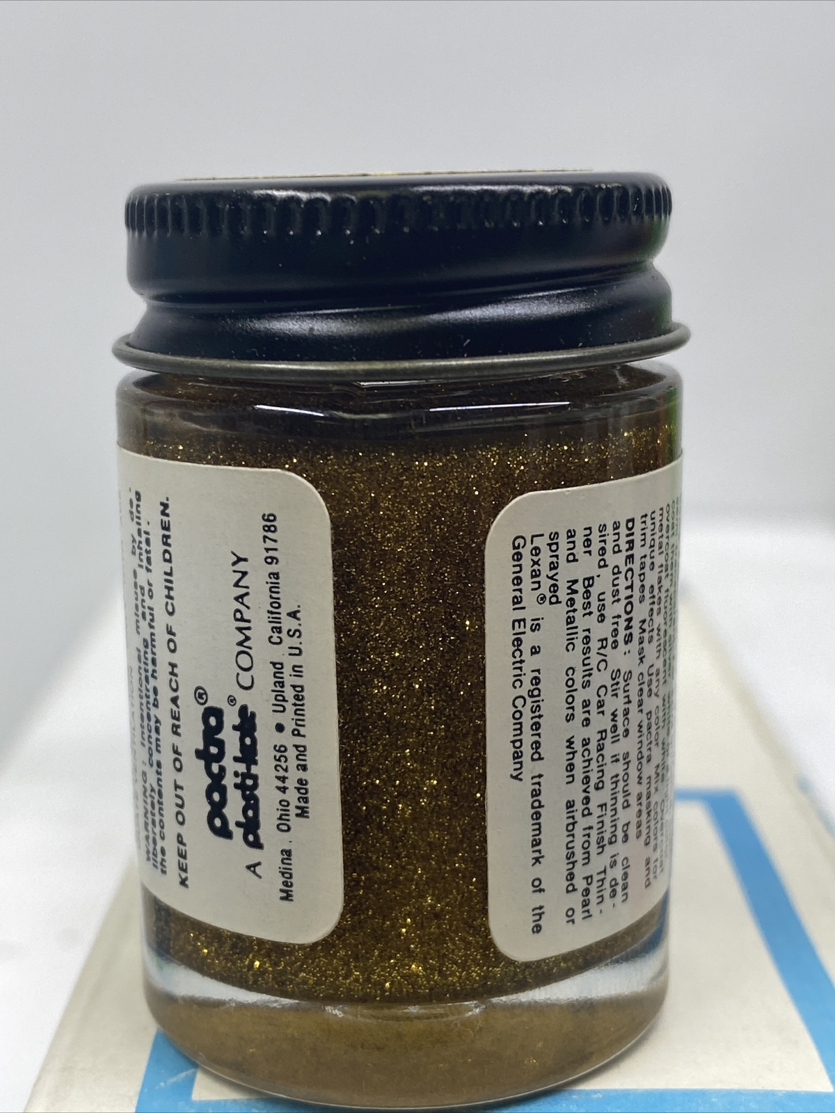 NEW Pactra Polycarbonate Metal Flake Gold Colored Paint 2/3 oz RC70