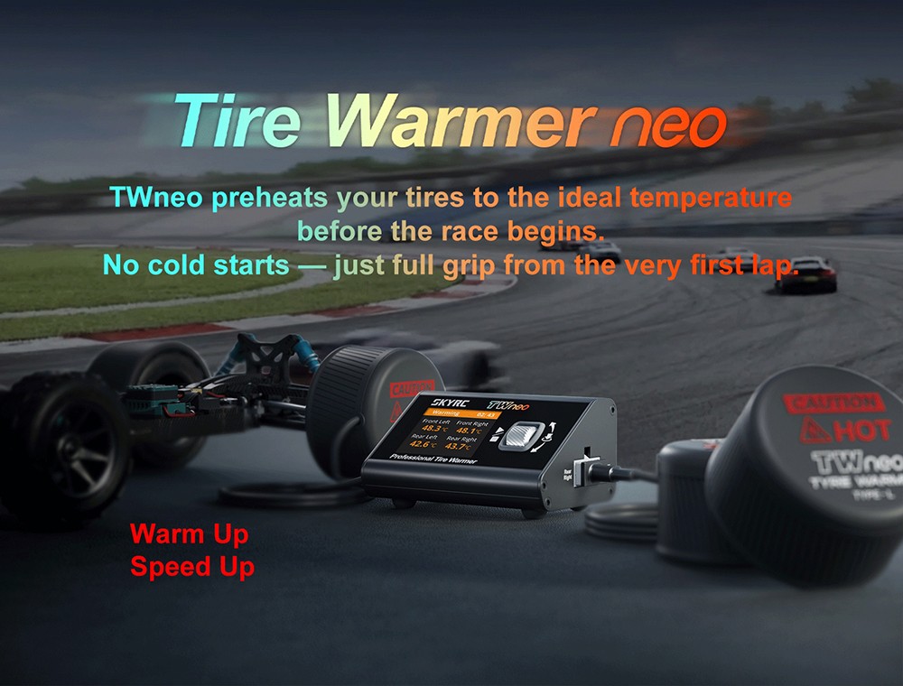 SkyRC TWneo RC Tire Warmer Heater 20–80℃ APP Control for RC 1/8 1/10 Car Tires