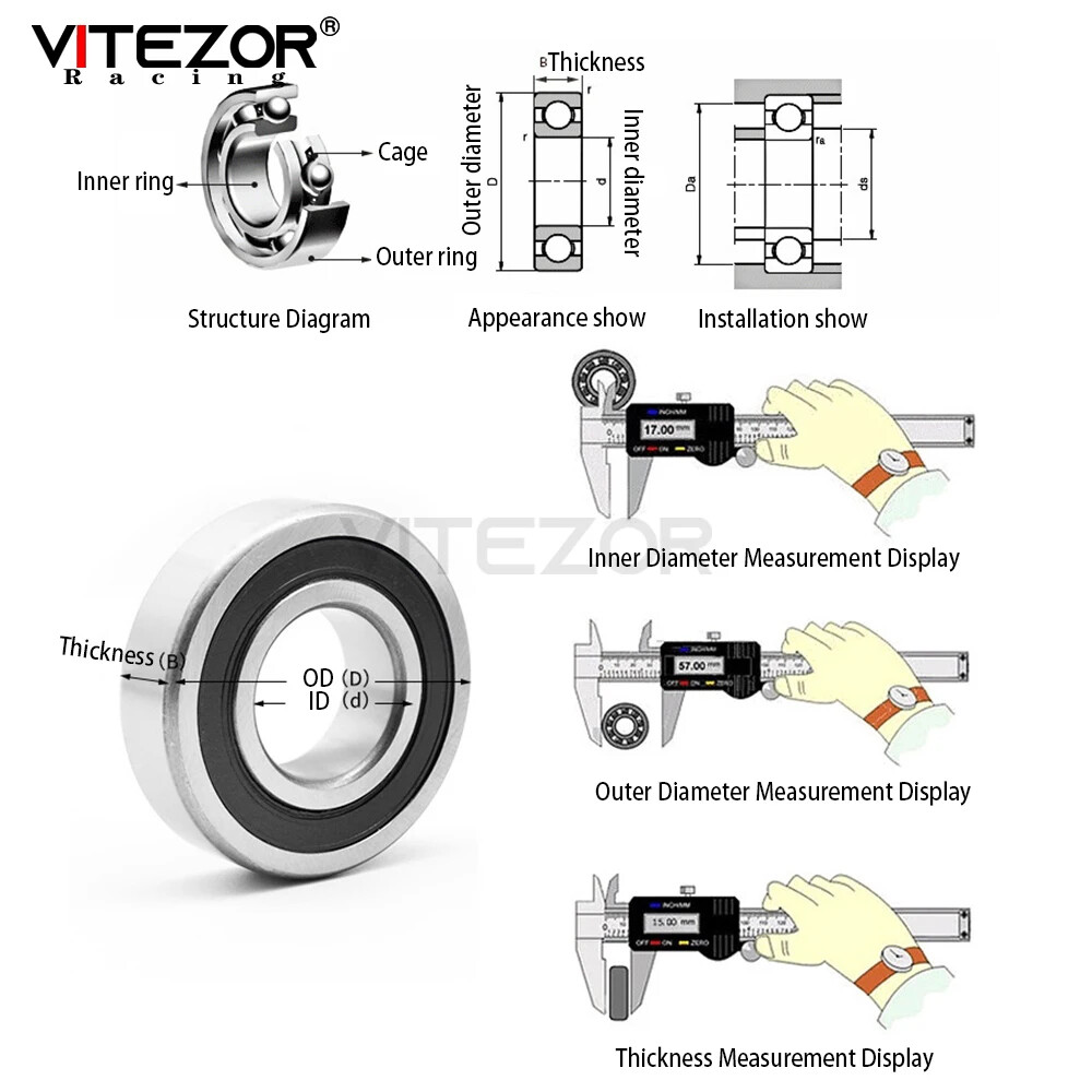For Kyosho Fazer Mk2 1970 Chevy Chevelle SS 454 LS6 Sealed Bearing Kit