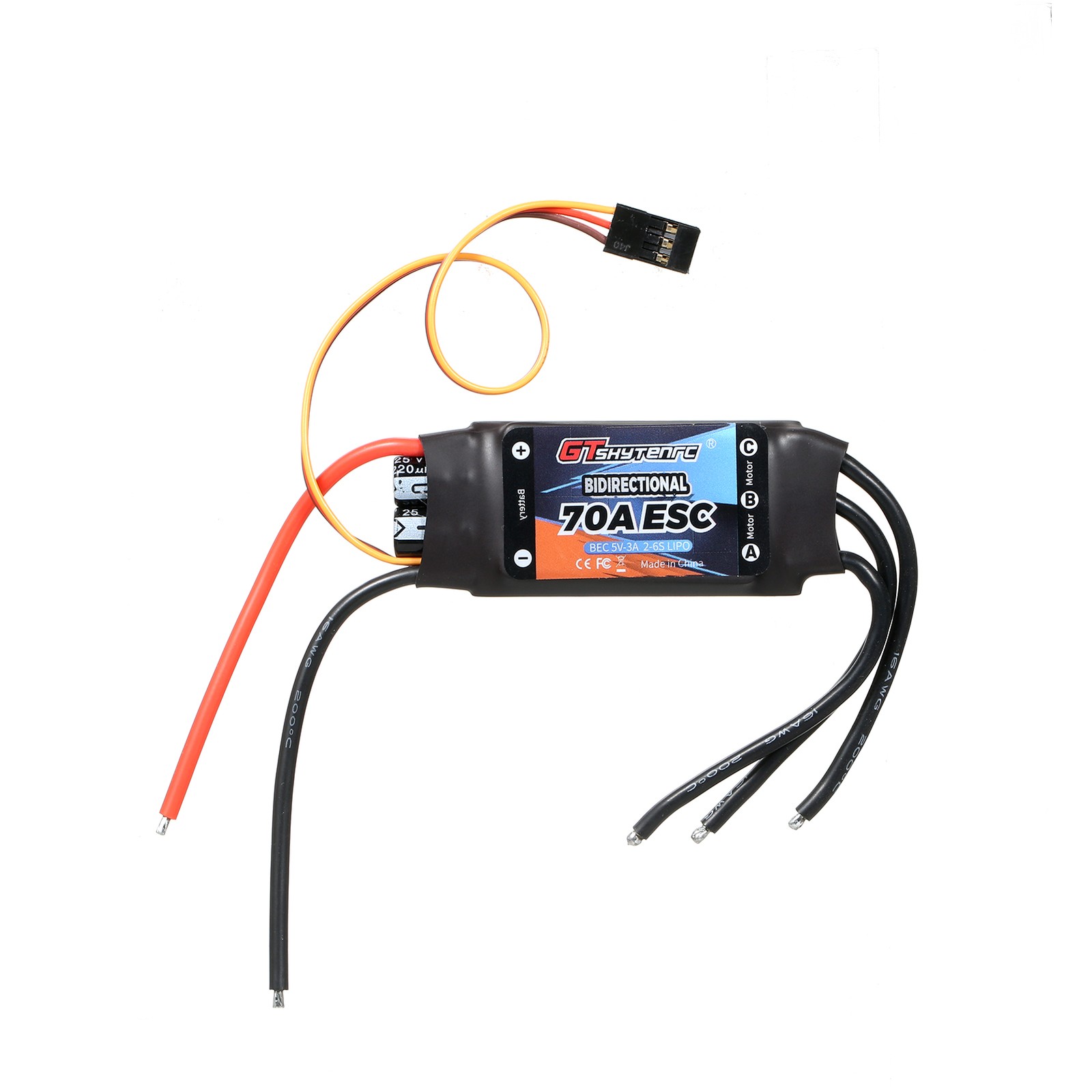 GTSKYTENRC Bidirectional 70A Brushless ESC For Remote Control Car/Boat/ Rem FKBI