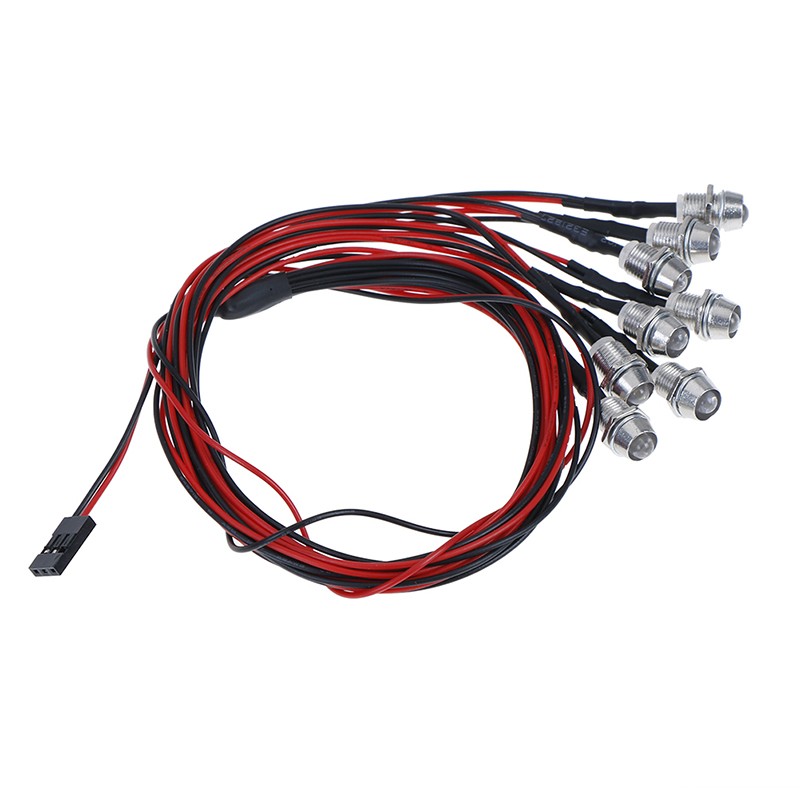 8 PCS LED Lights Red & White Lamp For 1/10 RC Car Traxxas Tamiya HSP SCX10 D90 a