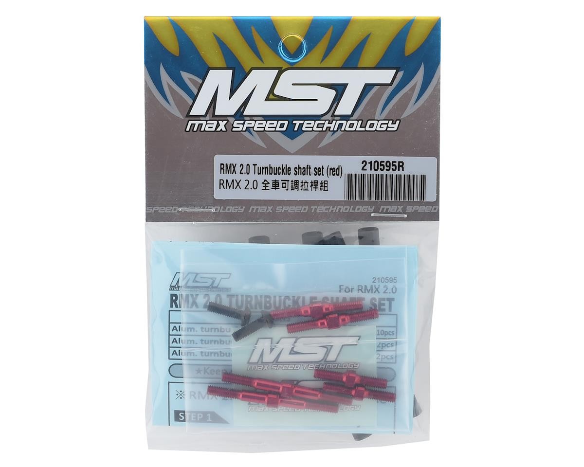 MST RMX 2.0 RTR Turnbuckle shaft set (red) [MXS-210595R]