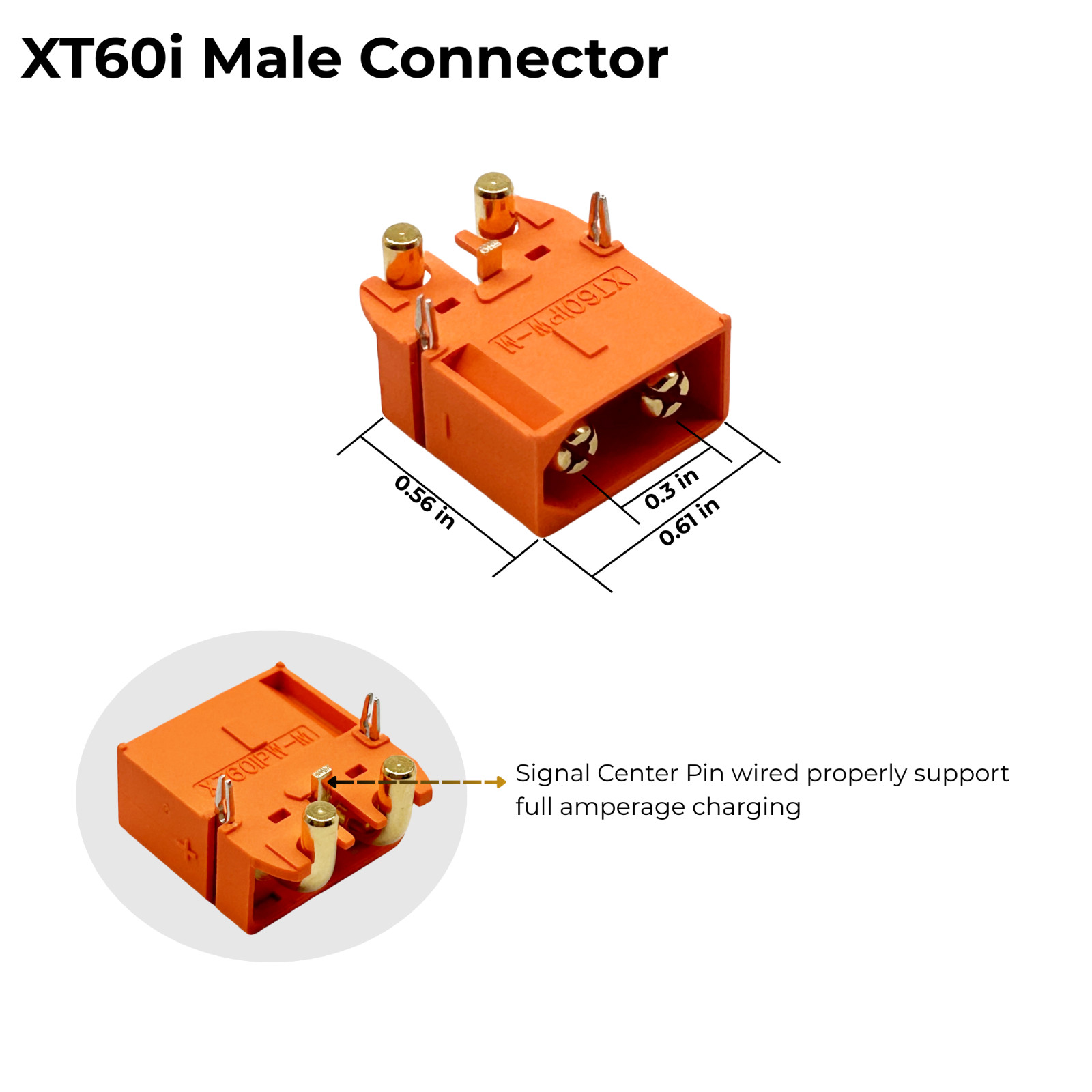 XT60i Y Splitter 10AWG Female Male Parallel Connector 2 Way 1 to 2 3 Way 1 to 3