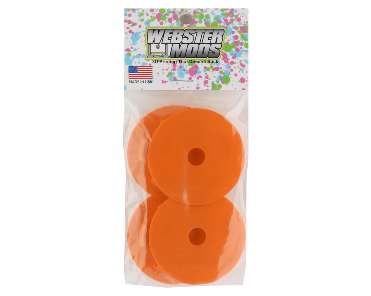 Webster Mods Split Spoked Wheel Mud Plugs for Traxxas Slash (Orange) (4)