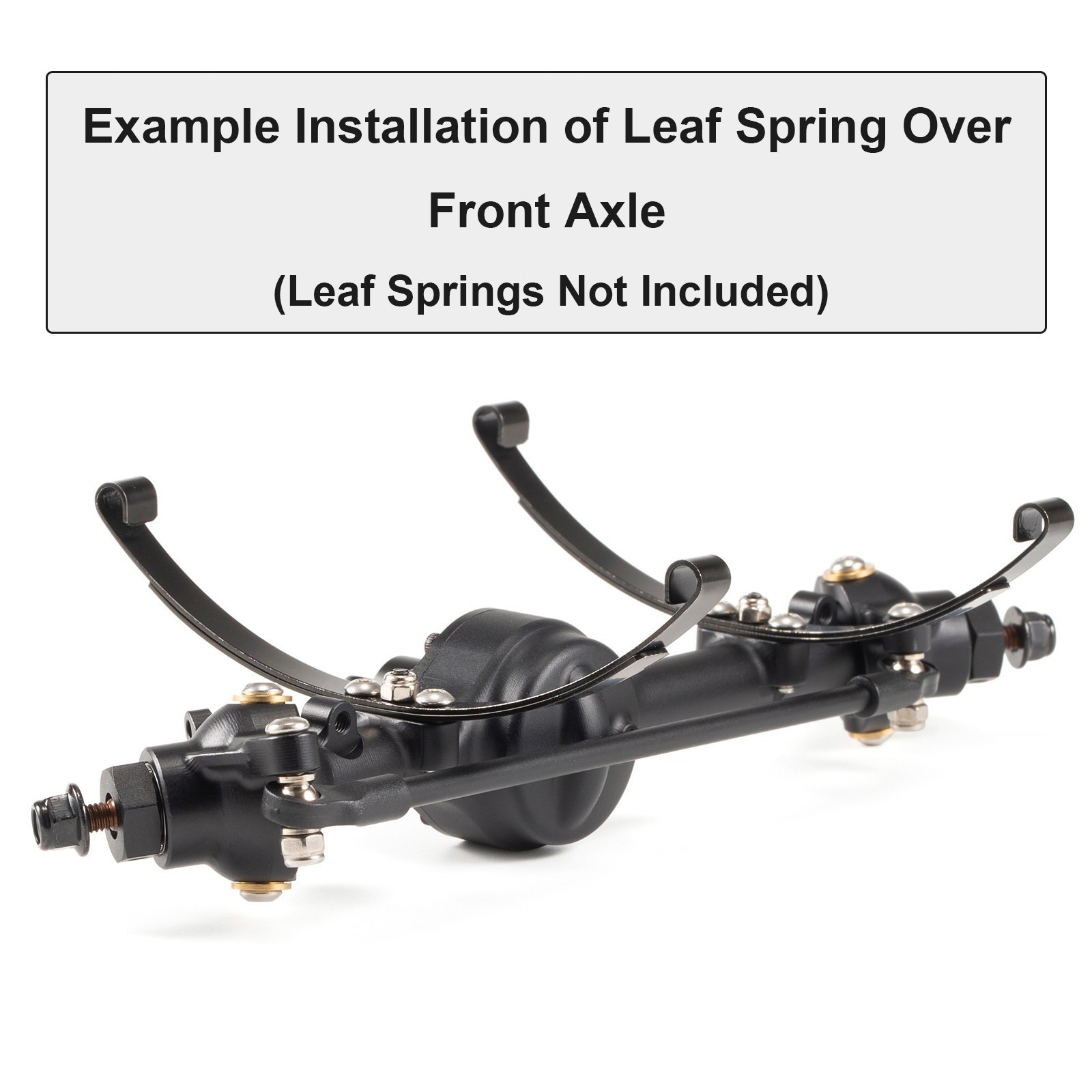 1/10 CNC Aluminum Straight Axles w/ 3-Section CVD Leaf Spring Links Mount