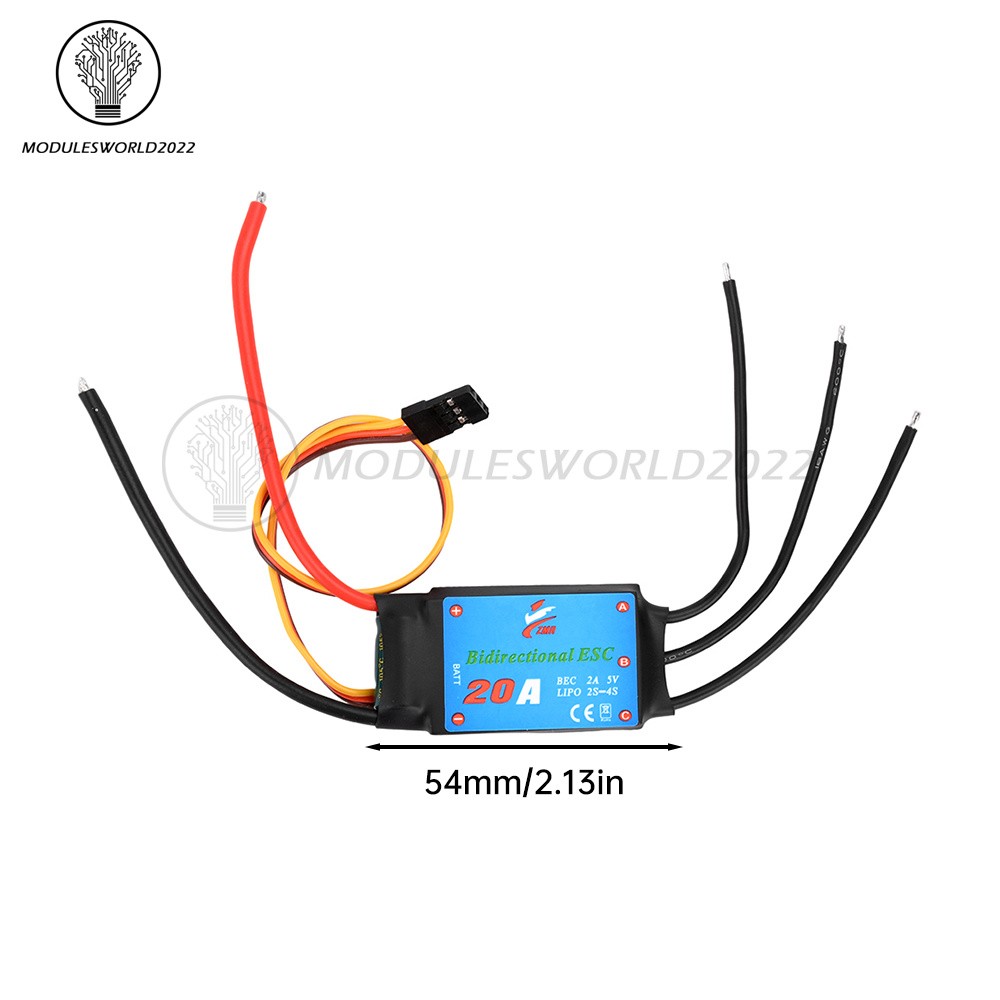 20A/30A/40A/50A Bidirectional Brushless ESC for Remote Control Ship Pneumatic