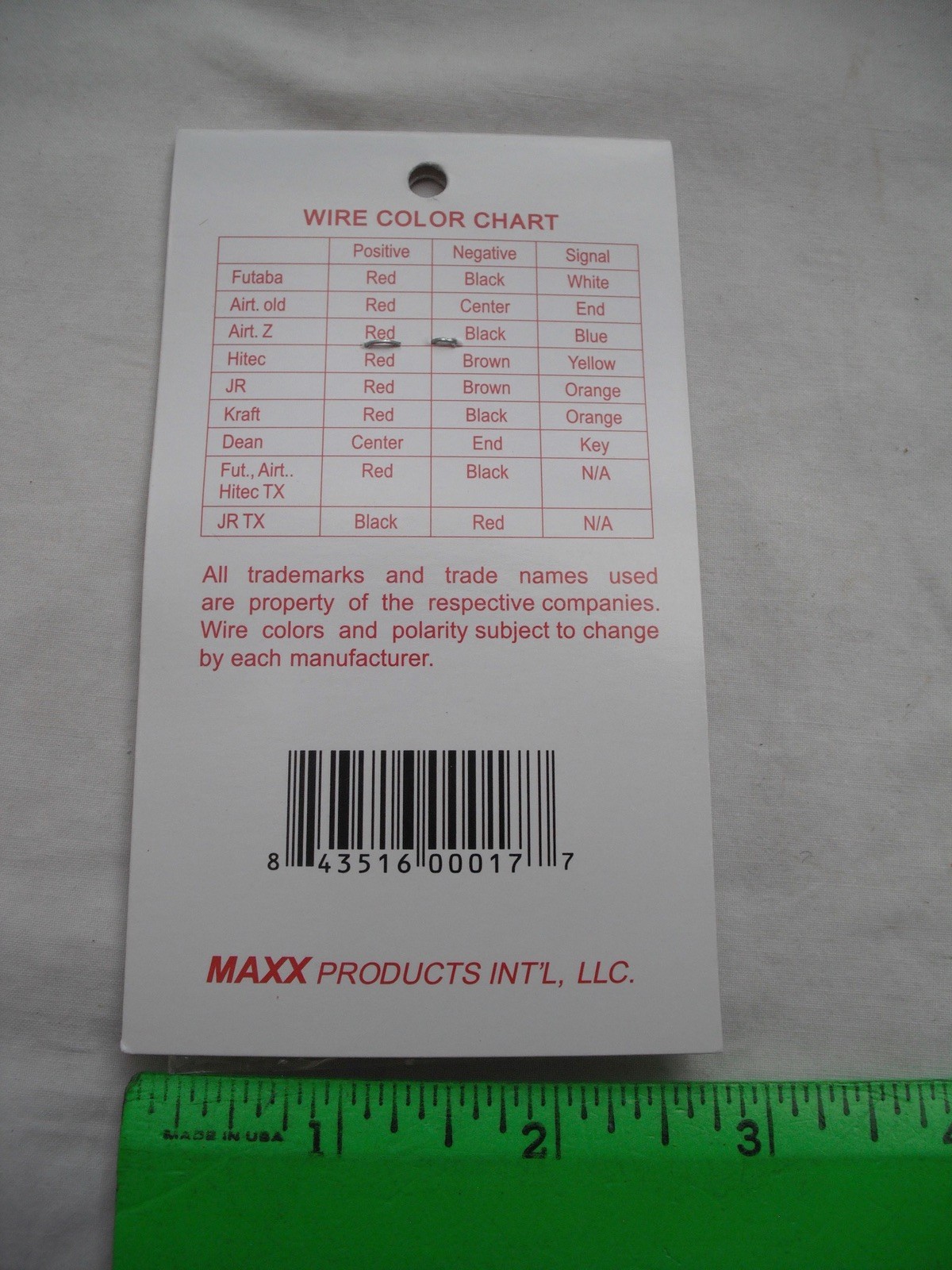 Lot of 3 Maxx Products Mpi 1440 1460 3485 Cable, Extension Y, Hitec JR,Wire