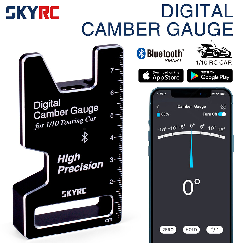 SKYRC RC Wheel Digital Bluetooth Camber Gauge for 1/10 Touring Car RC Tires