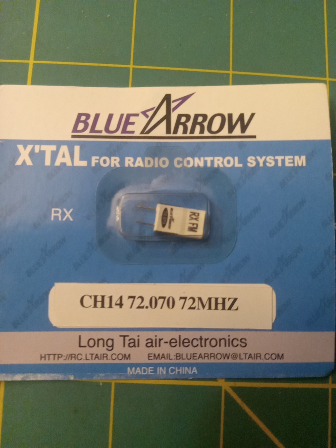 BLUE ARROW Micro FM Receiver Crystal: UM-5 72Mhz RX CH14 Frequency 72.070