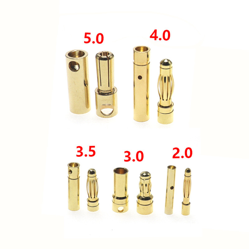 20pair RC Bullet Connector 2/3/3.5/4.0/5/5.5/6/8mm Male Female Banana Plug USA