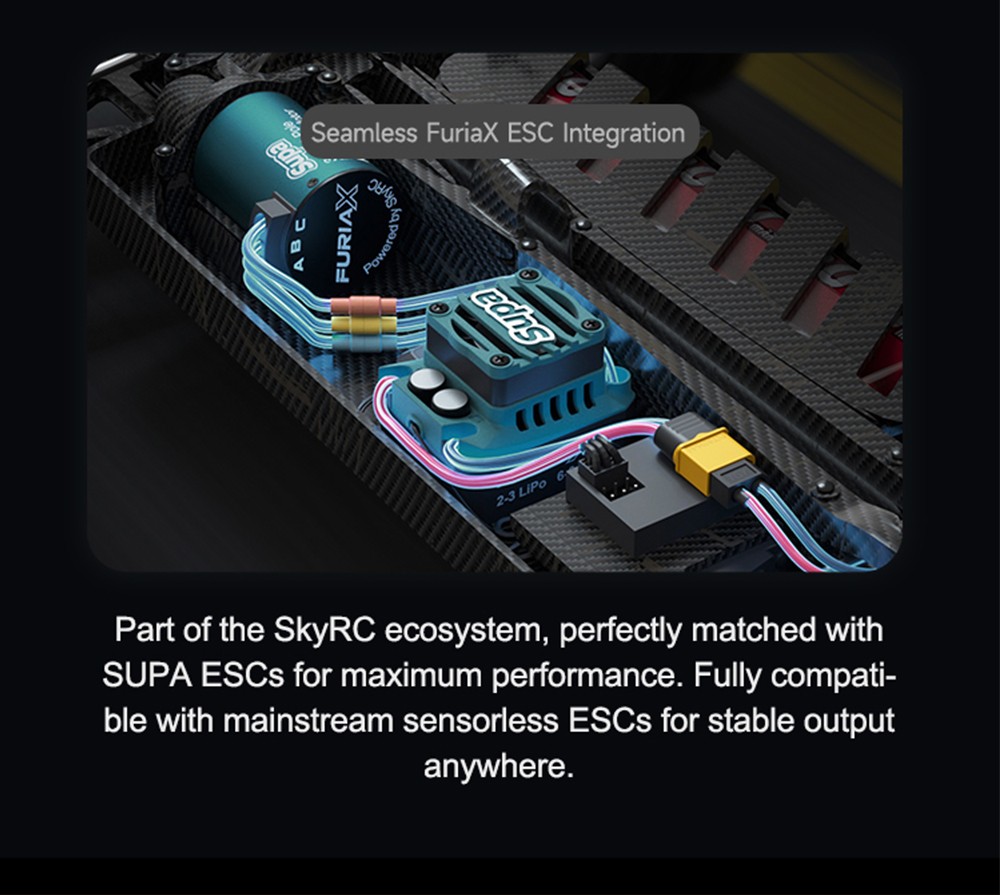 For 1/10 RC Car Truck SKYRC FuriaX Supa 3650 Motor 60A ESC Brushless Combo
