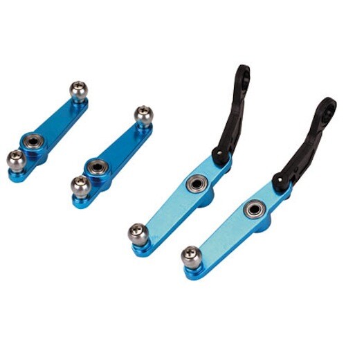 Align AGNH1221B H1221B Blue Aluminum Control Lever Set: T-Rex 450