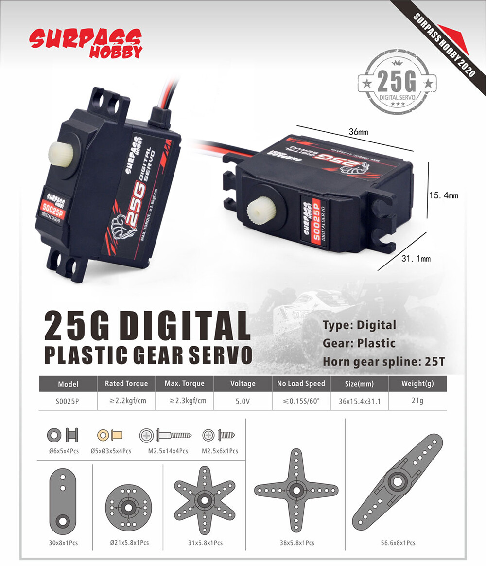Digital Servo 9g 17g 25g 15kg 20kg 25kg 30kg 70kg for 1/12 1/10 1/8 RC Car Boat