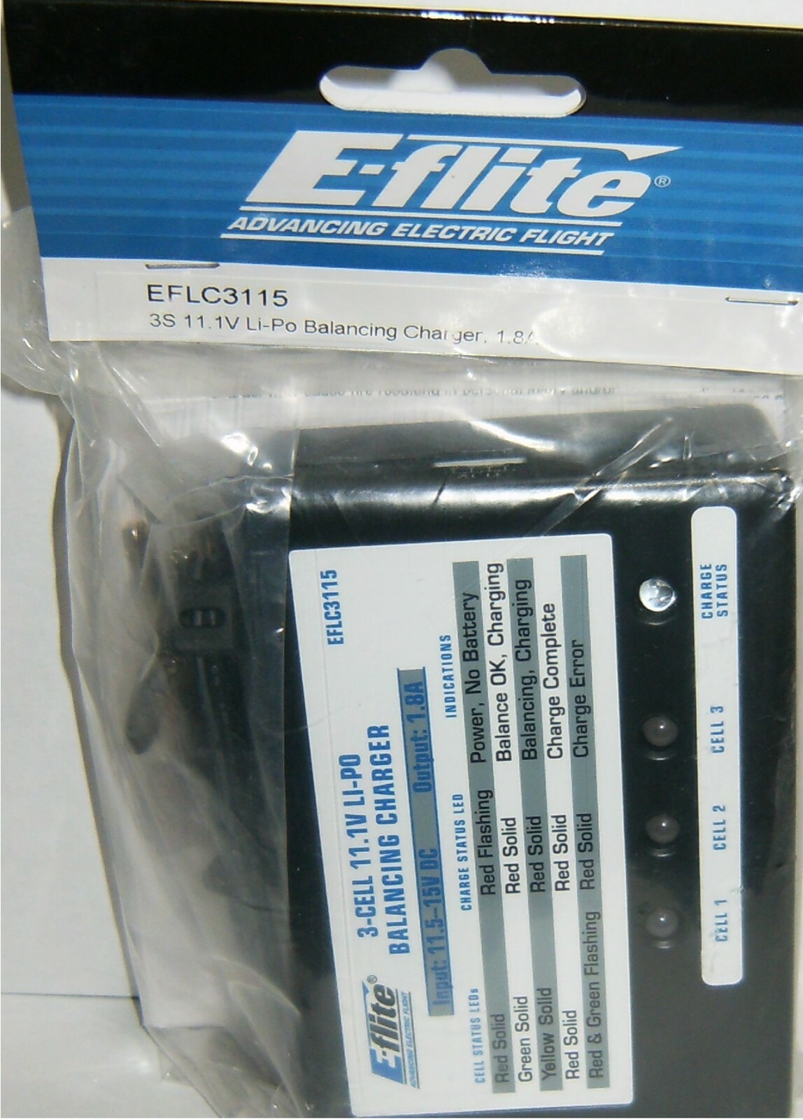 E-Flite Blade 3 Cell LiPo Balancing Charger 1.8A 450 450 X 300 X Heli EFLC3115