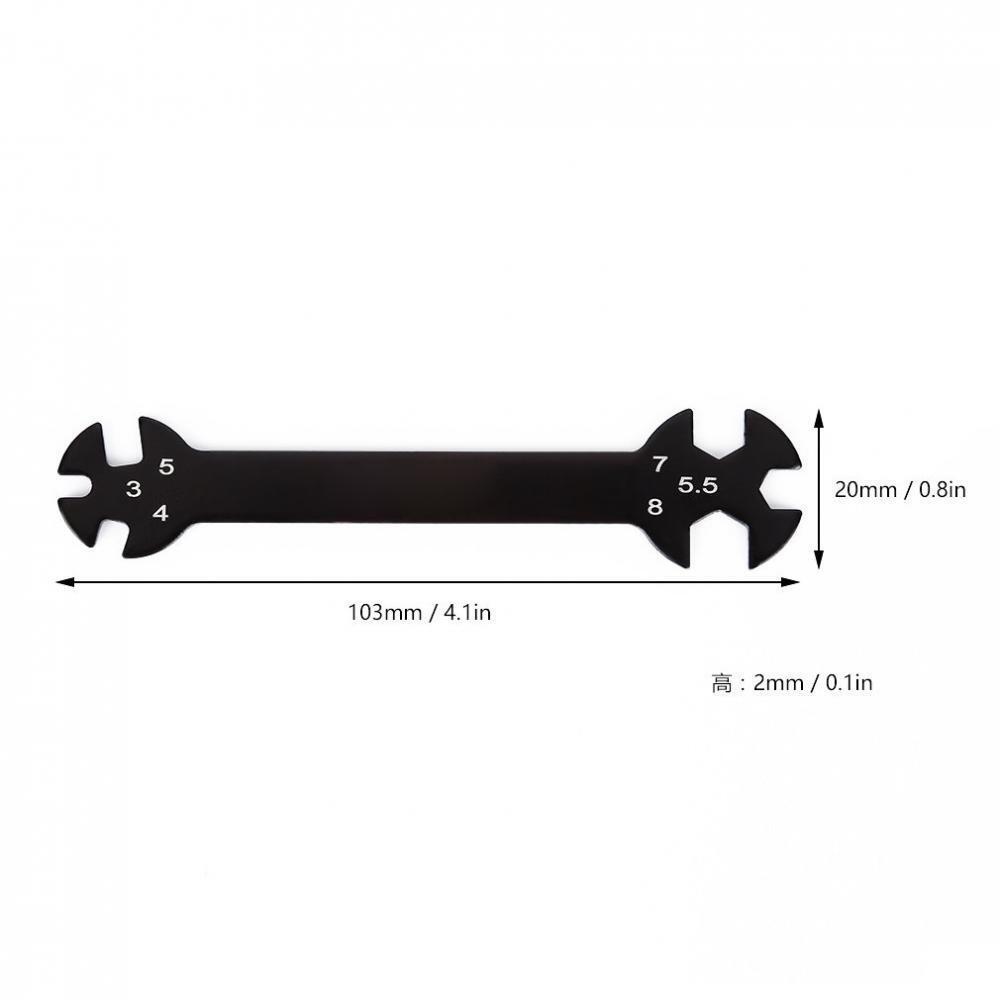 6 in 1 RC Special Tool Wrench 3/4/5/5.5/7/8MM for Hudy Turnbuckles & Nuts