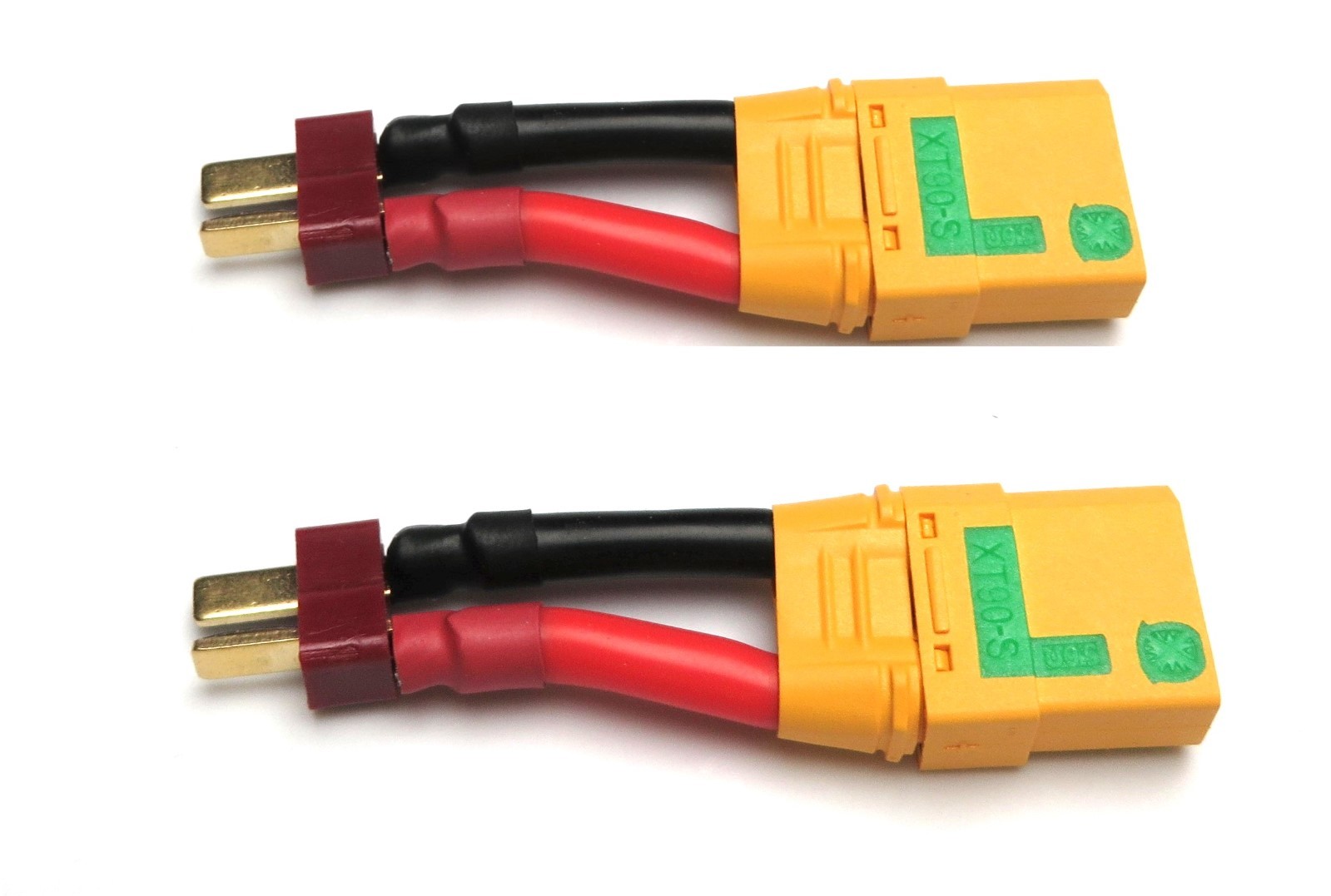 Male Deans to Female XT-90 Anti Spark 10AWG Connector 3″, 6″, 12″