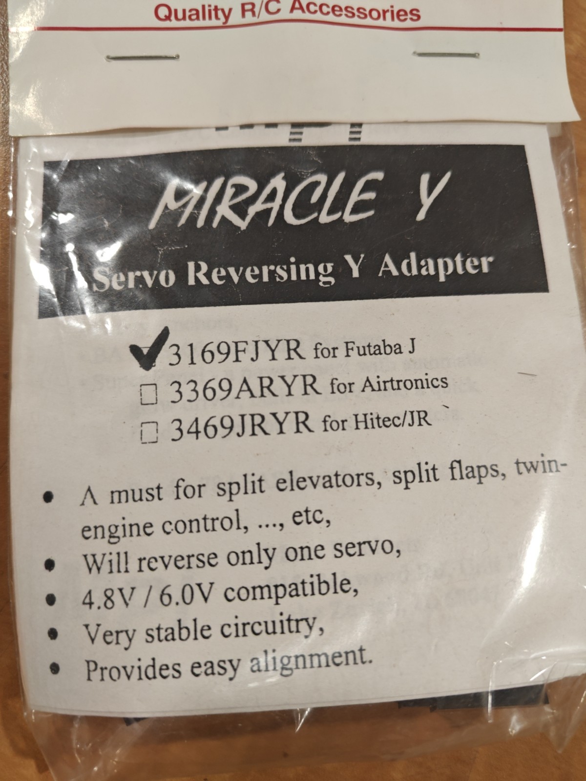 Maxx Products MPI Miracle Y 3169FJYR Servo Reversing Y Adapter for Futaba J