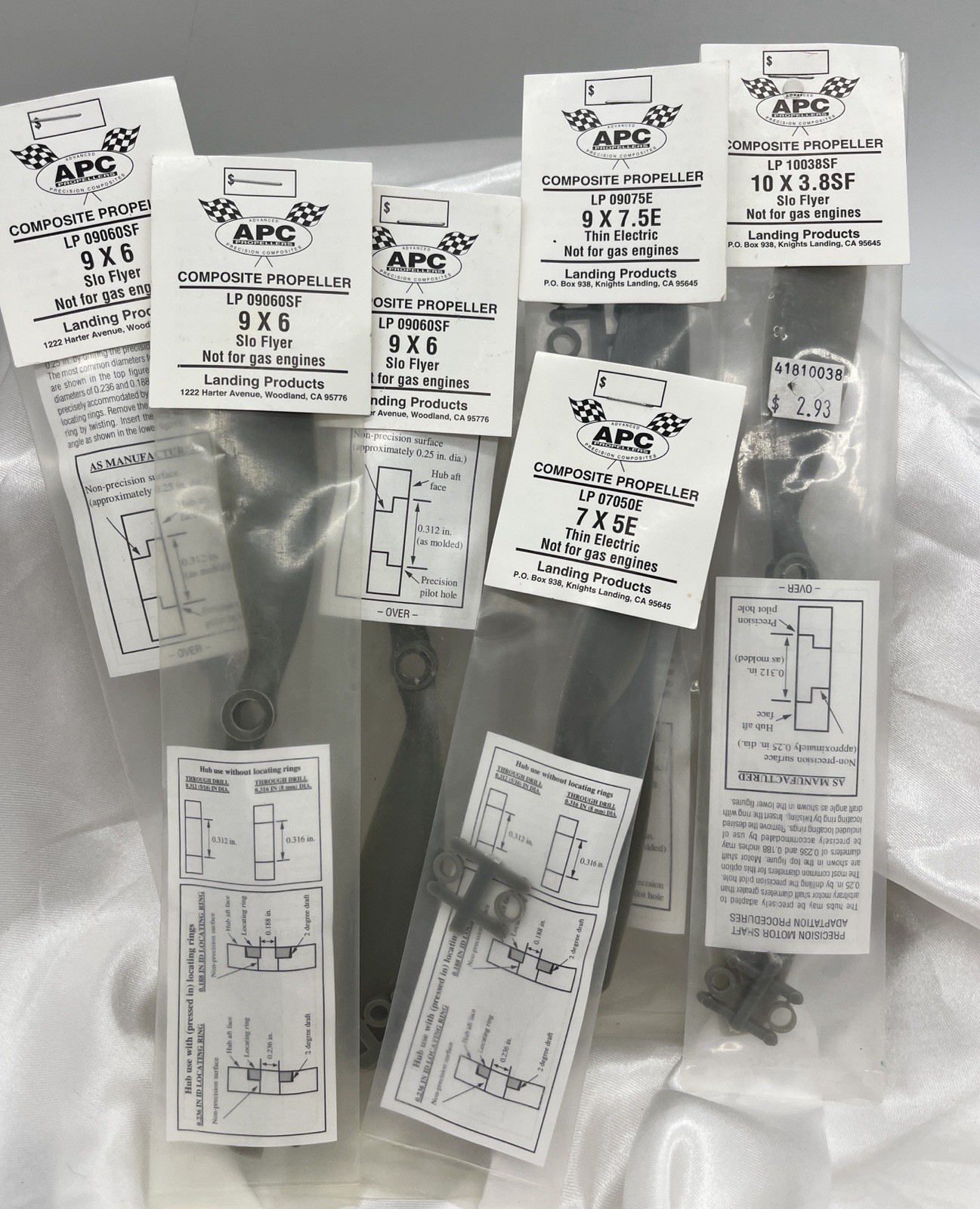 APC Slow Flyer & Thin Electric Propeller Variety Pack As Shown In Pic New