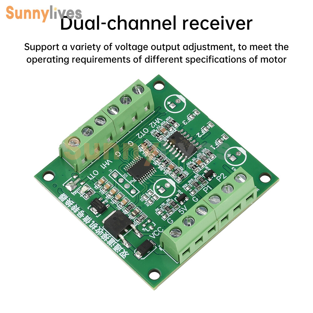 PWM to Voltage Servo Dual Channel Receiver Signal Converter RC Motor Controller