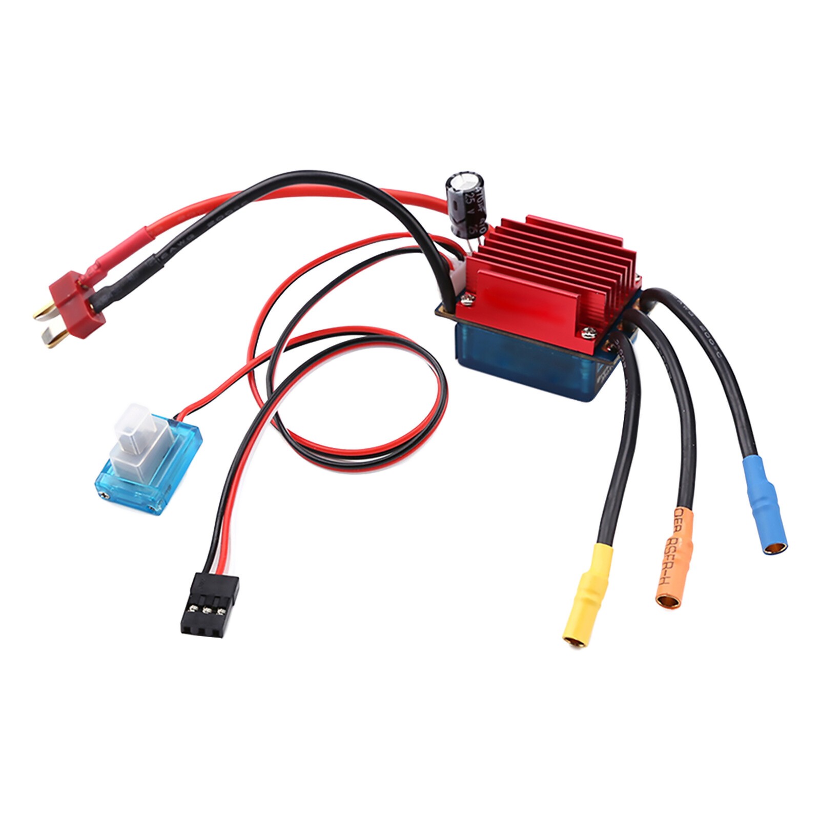 35A Brushless ESC Waterproof Speed Controller for 1/16 1/18 RC Car Truck 2s Lipo