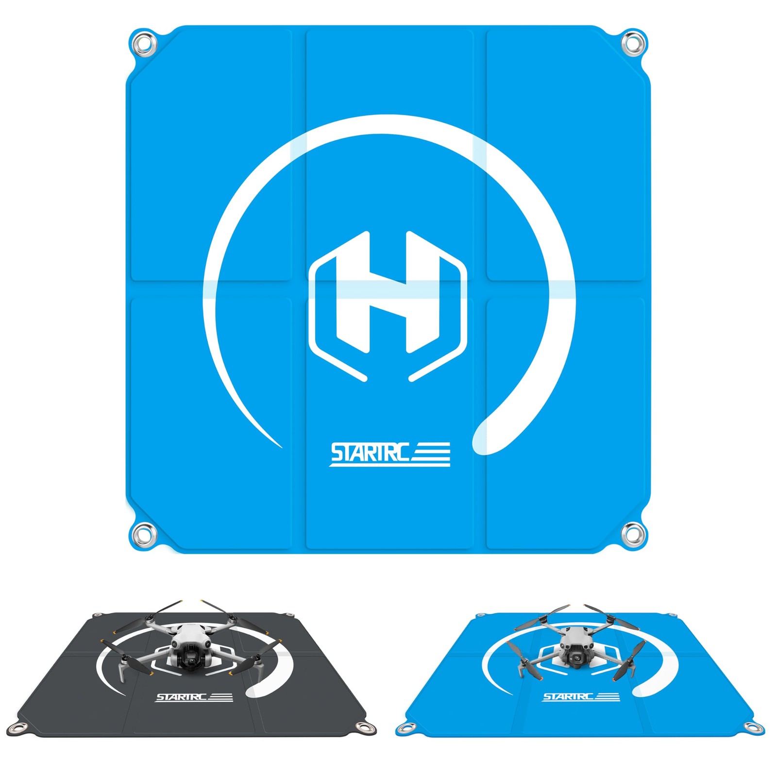 STARTRC Drone Landing Pad, Universal Waterproof 22-inch/55cm, Sky blue-gray