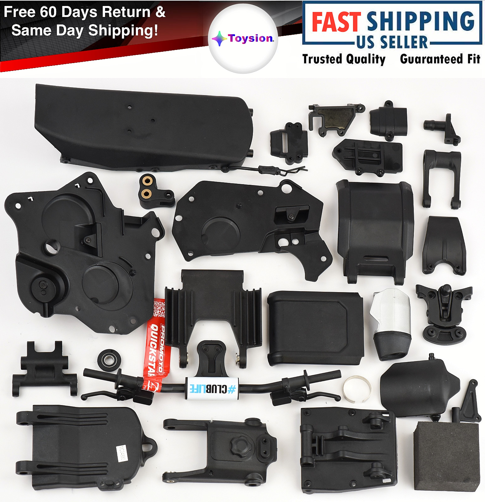 Losi Promoto – Plastic Set (mounts, housings, skid plates, handle bar LOS06000