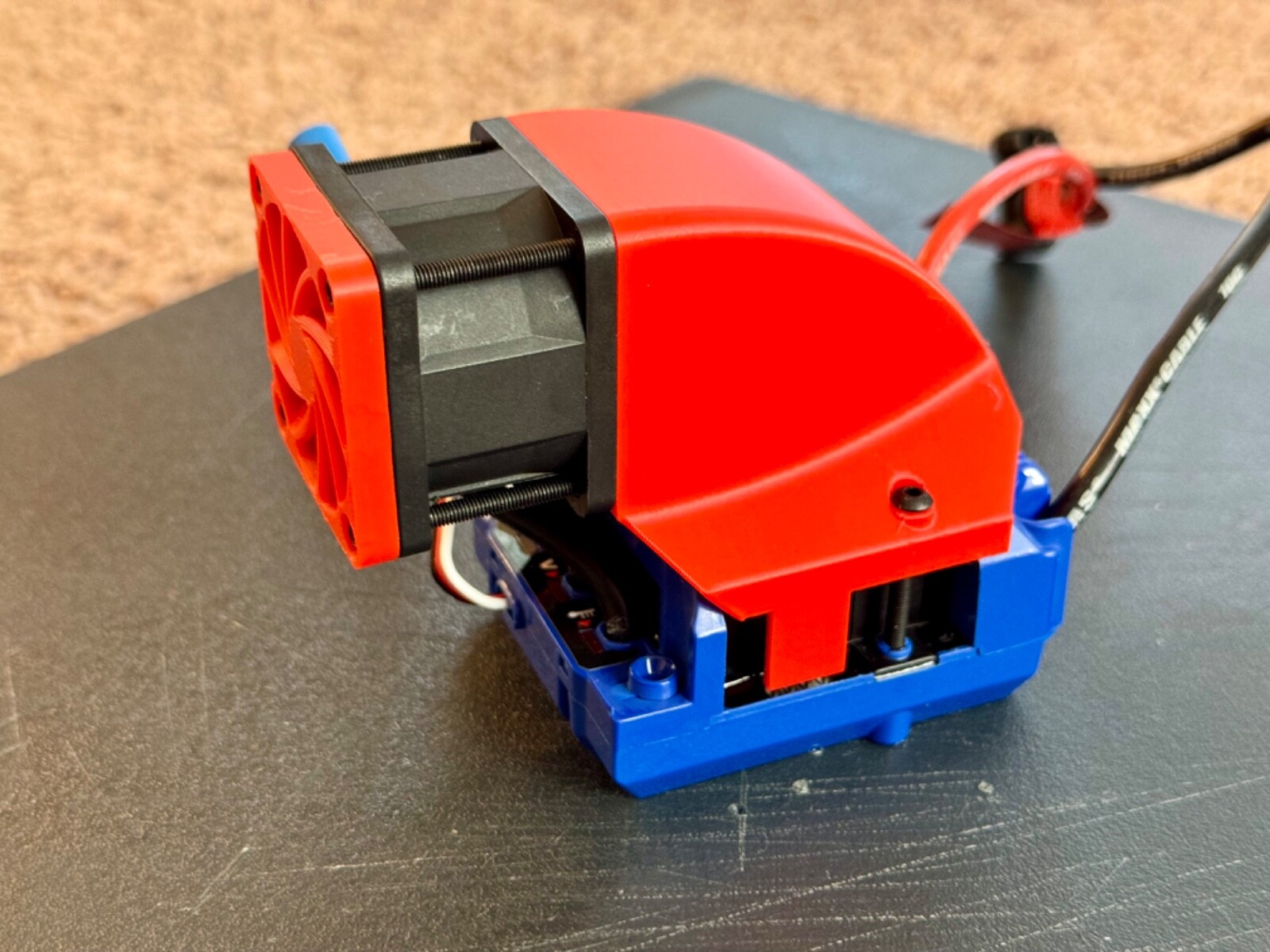 For Traxxas Velineon VXL-8S ESC Cooling Shroud Fan Mount with Fan Guard!