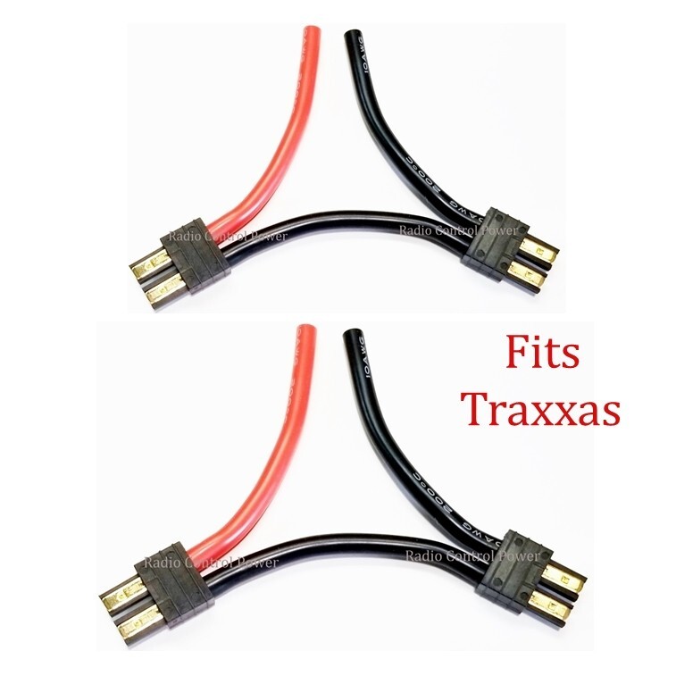 RCP Fits Traxxas Series Harness Cut Ends Doubles Battery Voltage 8, 10, 12 awg