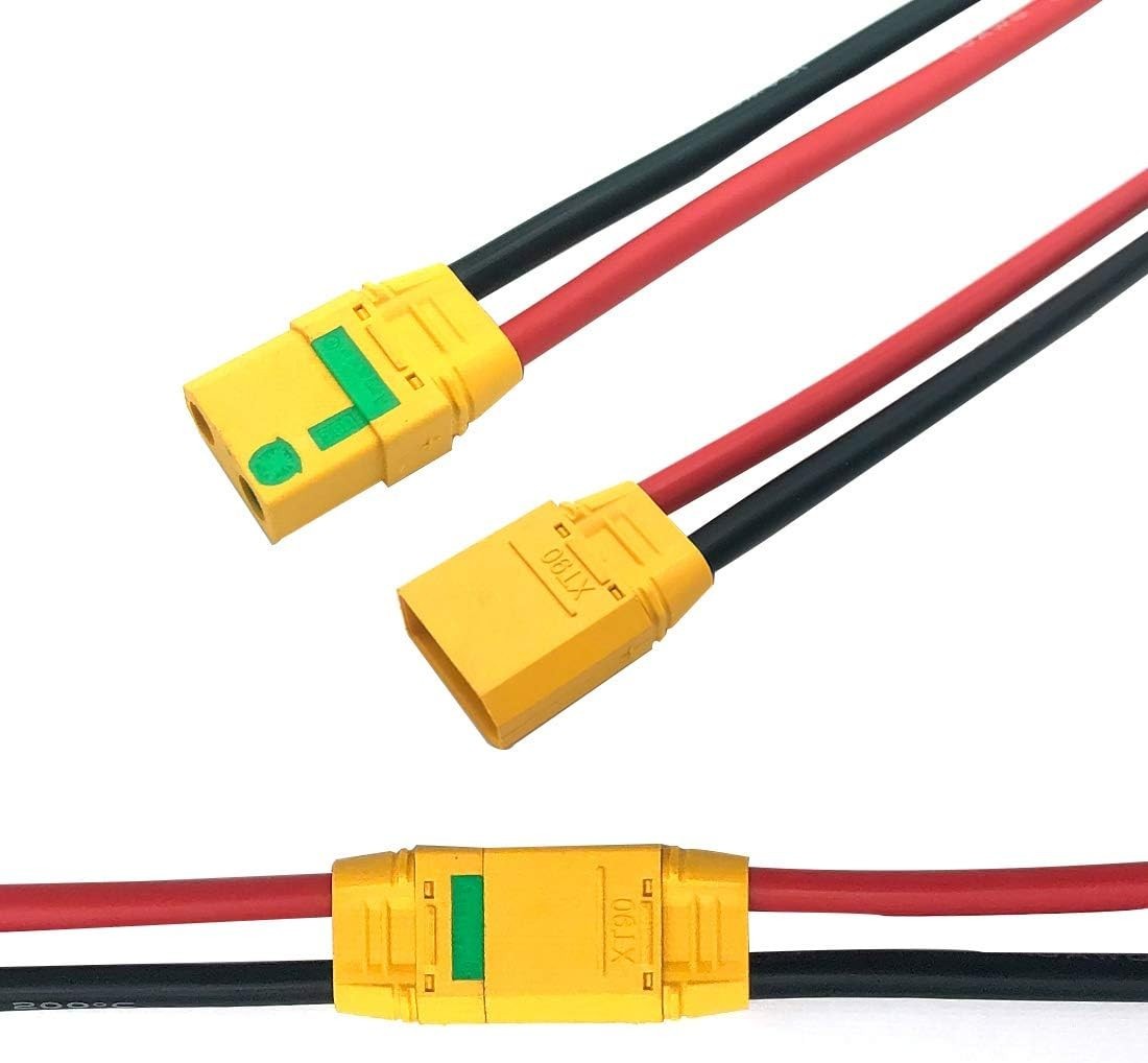 3 Pairs Amass XT90S XT90 Connectors with 150mm 10AWG Silicon Wire – Anti-Spar…