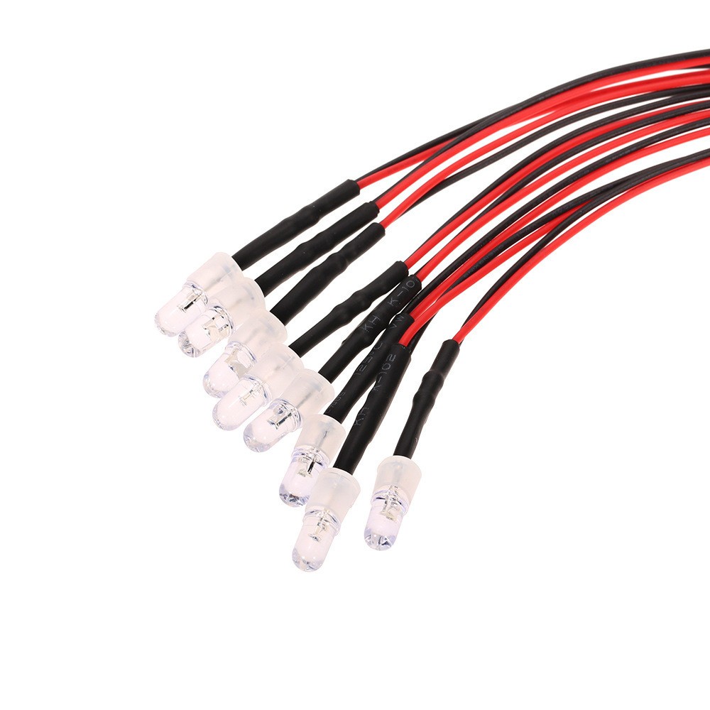 8 PCS LED Lights Red & White Lamp For 1/10 RC Car Traxxas Tamiya HSP SCX10 D90 a