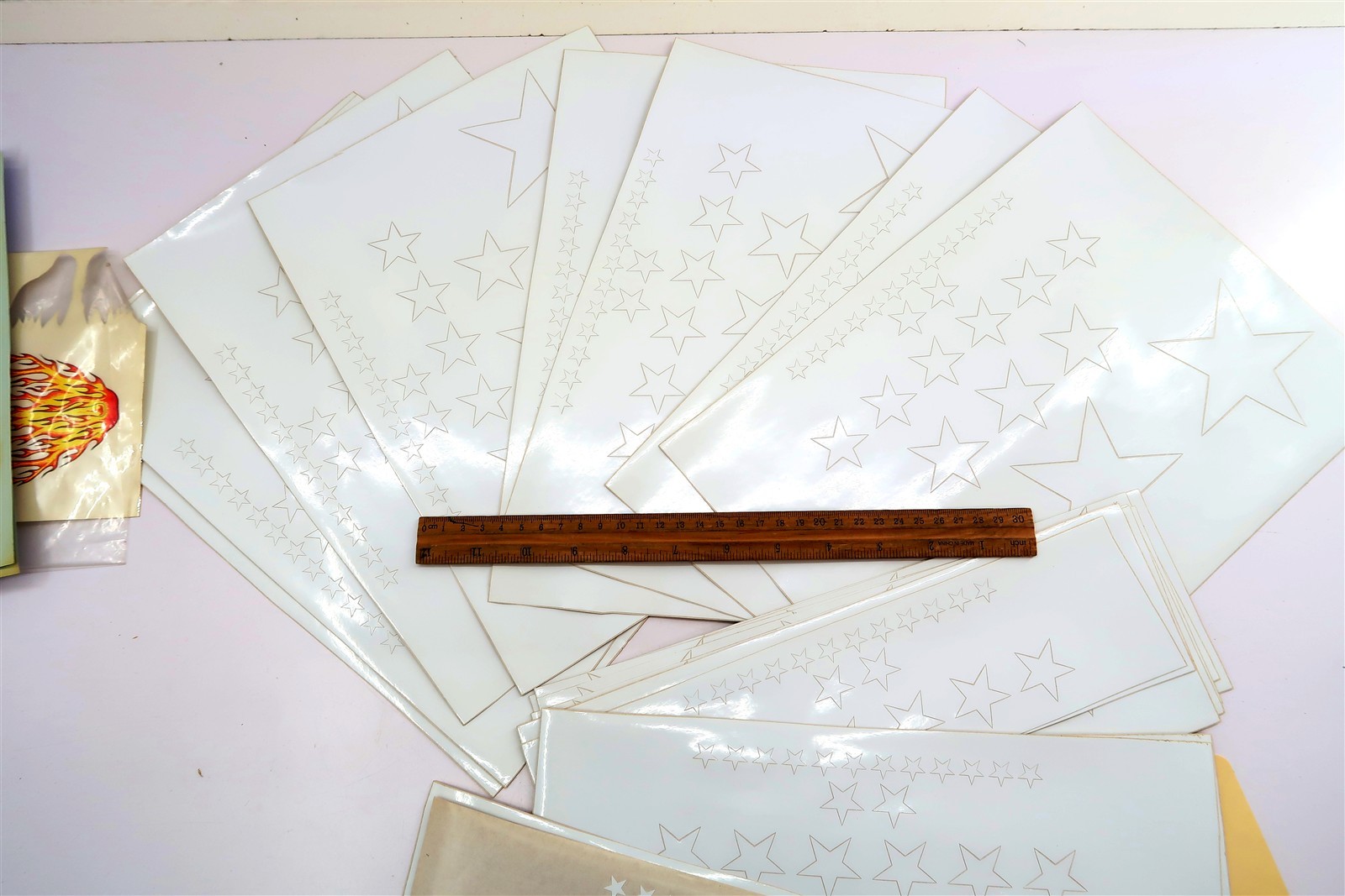 Huge Lot of R/C Airplane Decals Stickers Flames, Numbers, Stars, Etc hundreds!!