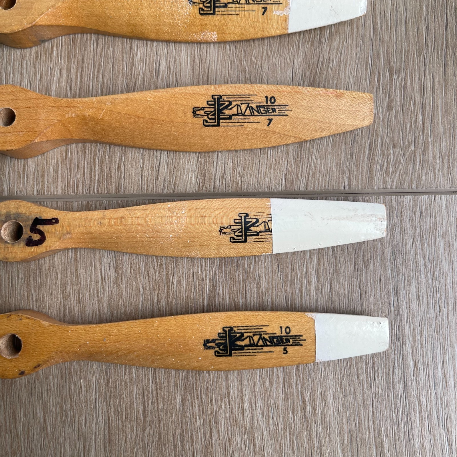 Top Flite & JZ Zinger 10″ RC Plane Propeller Model Aircraft Gas Wood lot of 6