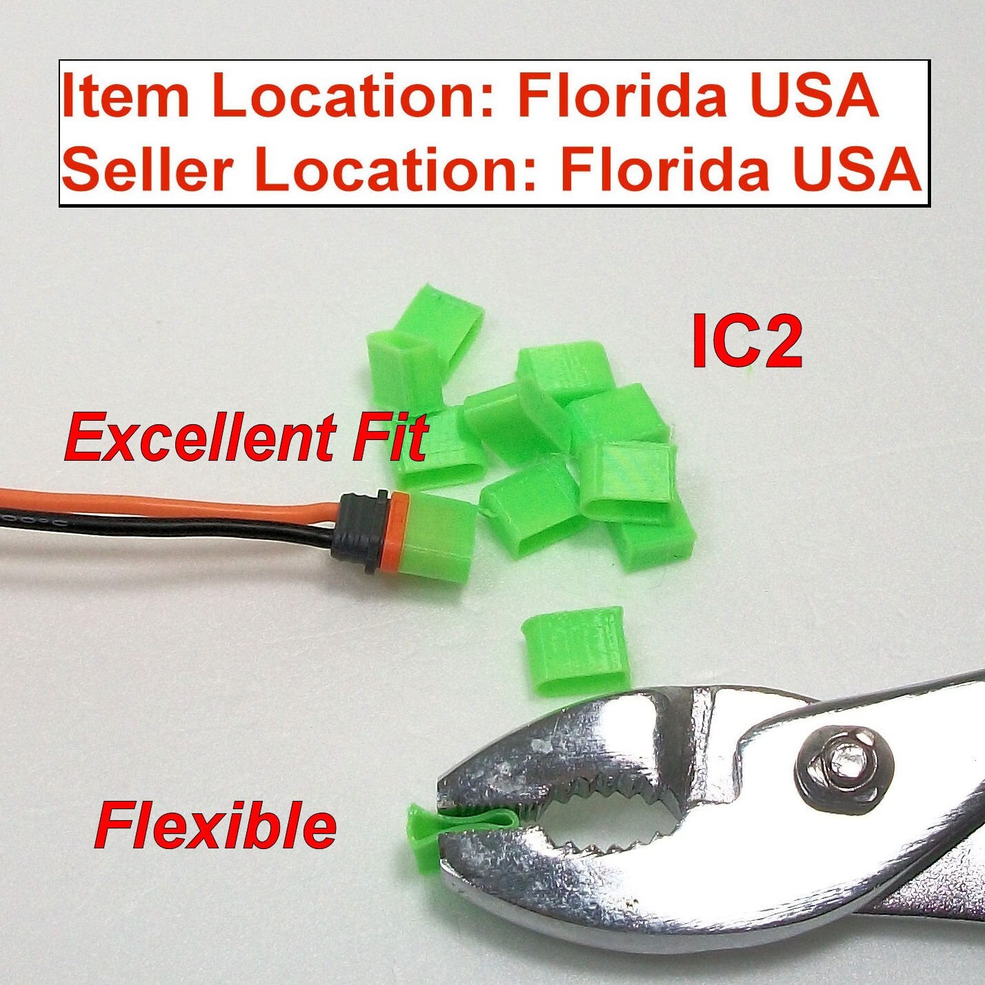 IC2 IC3 IC5 RC Lipo Battery Flexible Connector Cap Cover GREEN RED YELLOW 12pcs