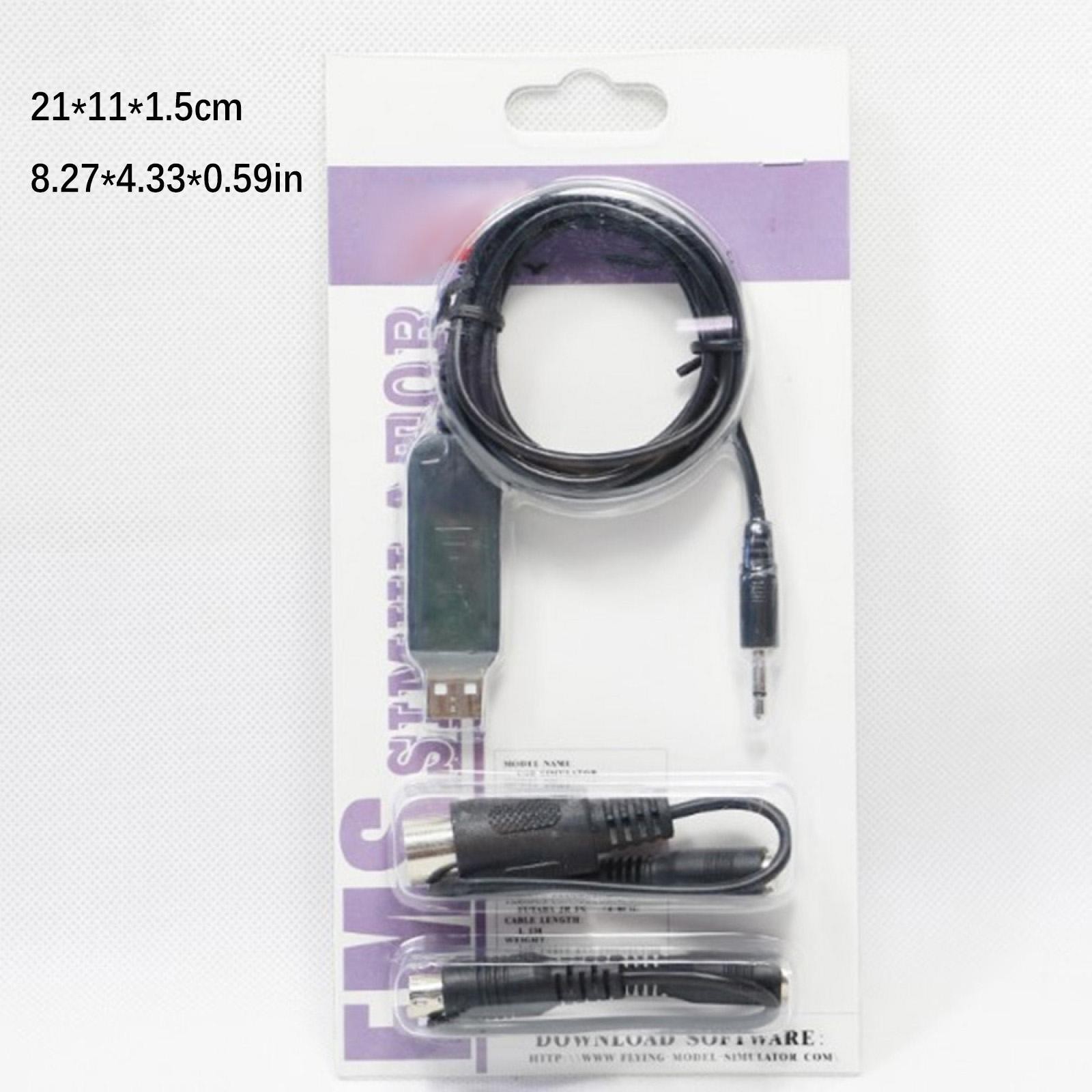 USB Simulator Cable Kit RC Helicopter Airplane Car For FlySky FS-SM100 FS-I10 h