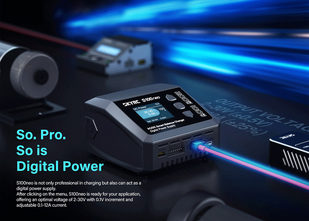 SkyRC S100neo Balance Charger AC100W DC200W 12A Smart LiPo Battery RC Discharger
