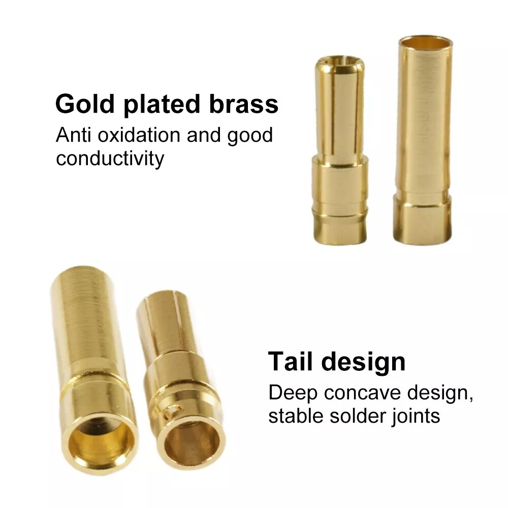 20pair RC Bullet Connector 2/3/3.5/4.0/5/5.5/6/8mm Male Female Banana Plug USA
