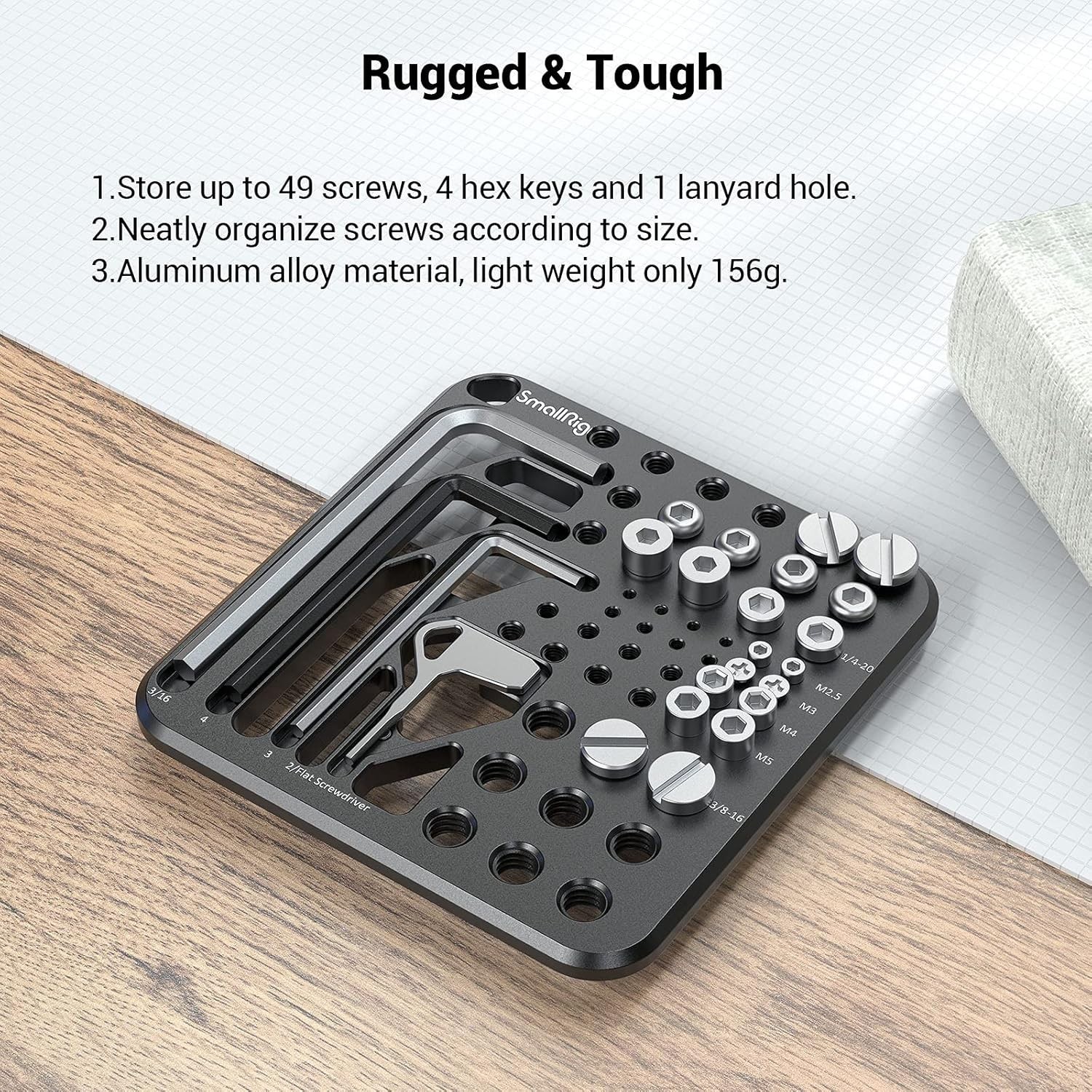 Multi-Size Screw Kit with Hex Keys, Ideal for Photography and Equipment Mounting