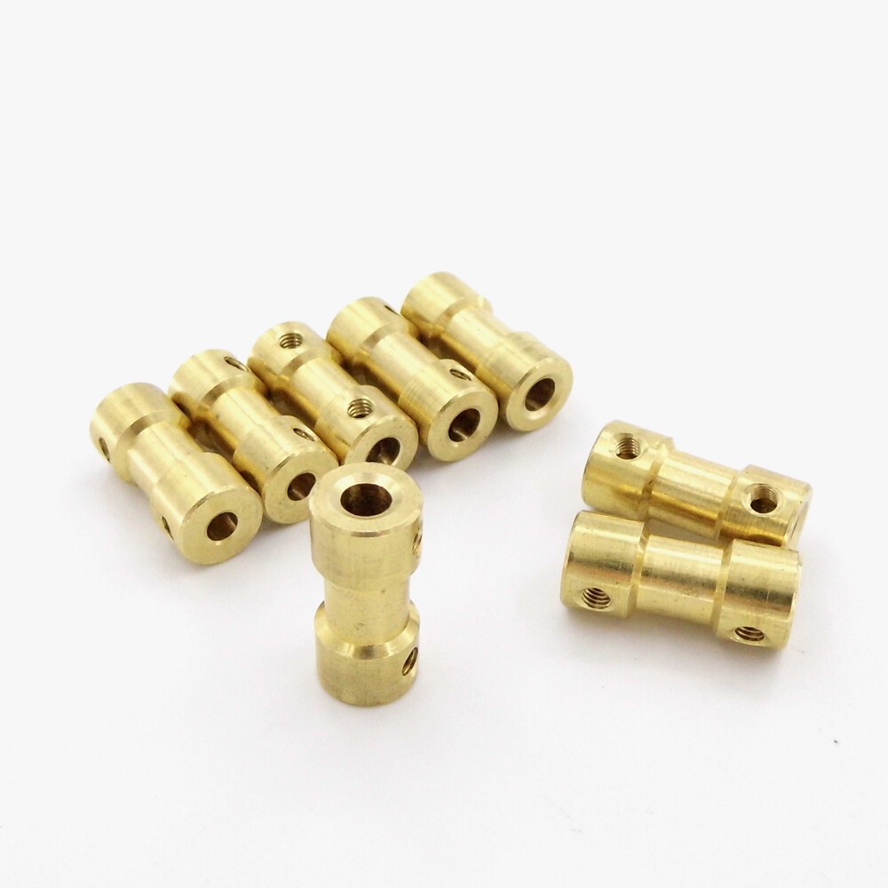 2x RC Model 2 2.3 3 3.17 4 5 6mm Motor Shaft Coupling Copper Joint Connector