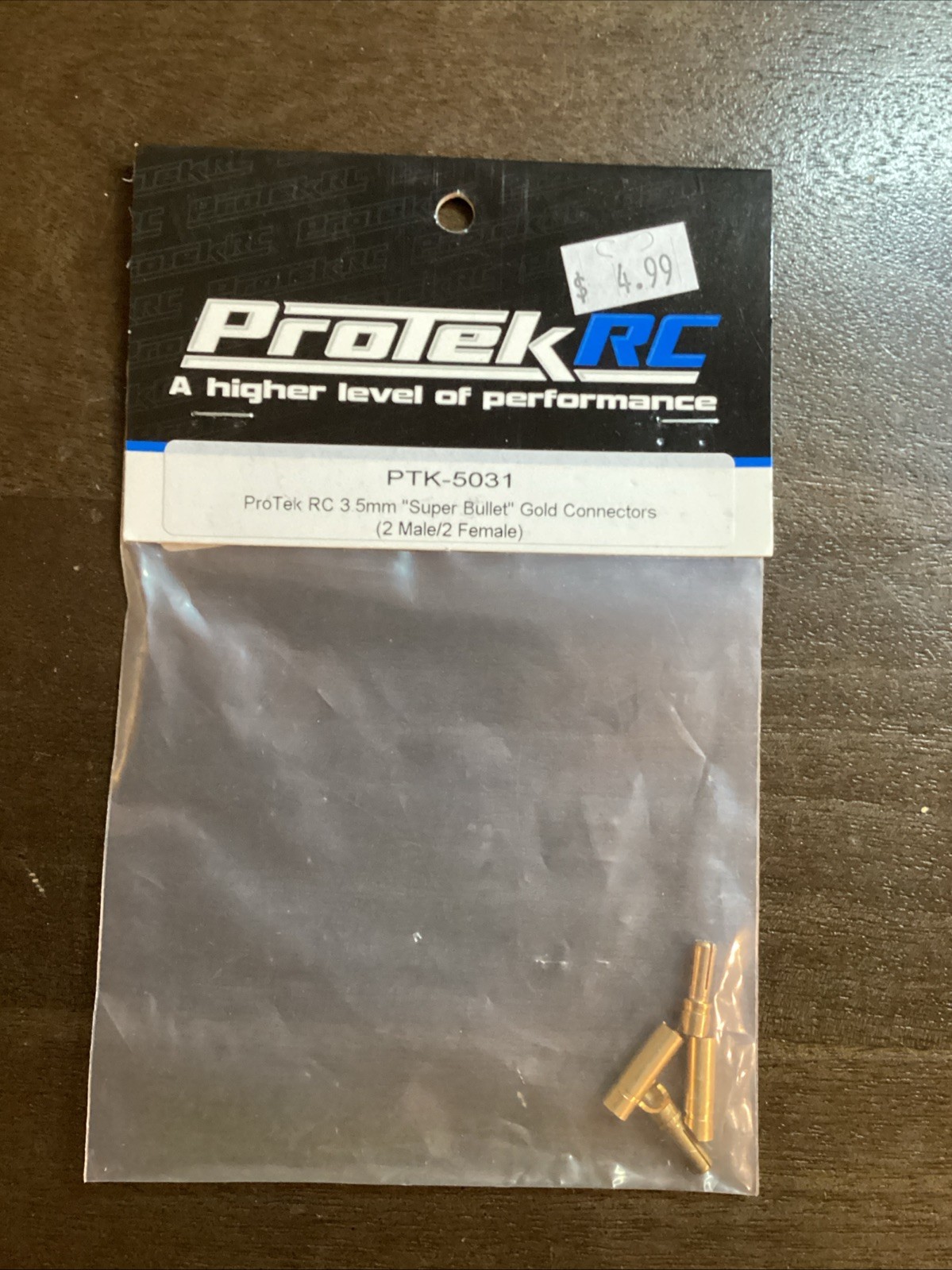 Protek 3.5mm Super Bullet Gold Connectors 2 Male 2 Female PTK-5031 – New – NOS
