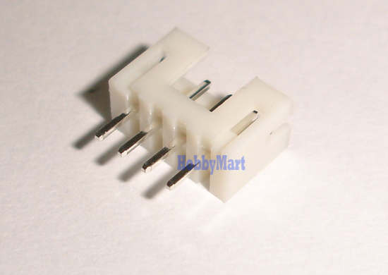 PH 2.0mm Pitch 4-Pin Straight PCB Socket Male Connector Shrouded Header x 100